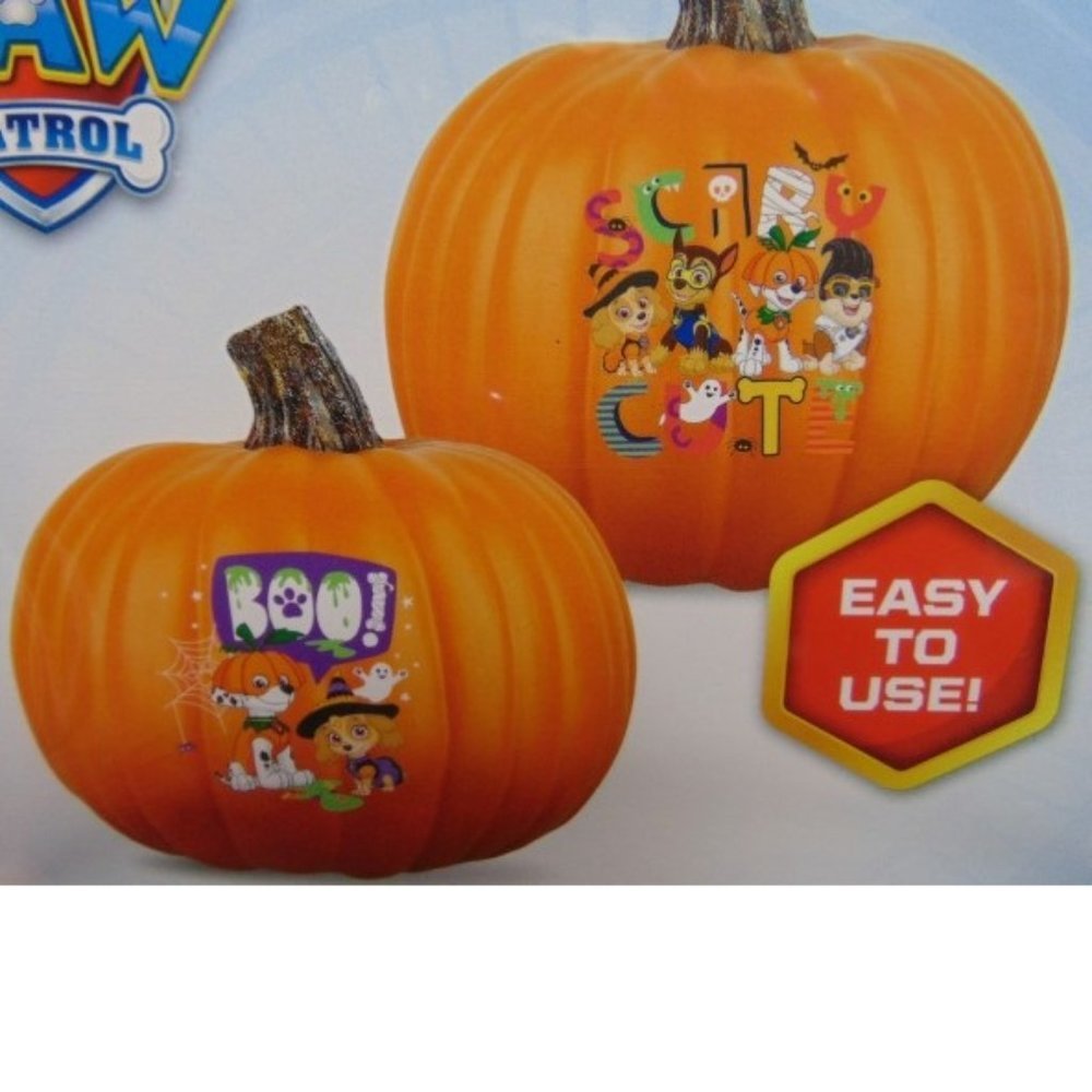 Paw Patrol Pumpkin Tattoos Halloween Nickelodeon 4 Sheets-NO Carving Mess